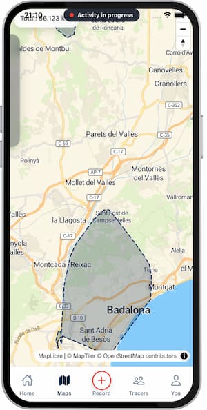 Territory map with conquered area