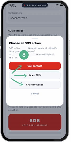 Safety Trace SOS screen screenshot 5